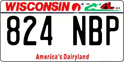 WI license plate 824NBP