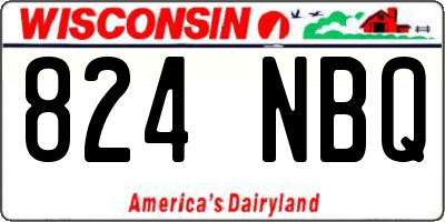 WI license plate 824NBQ