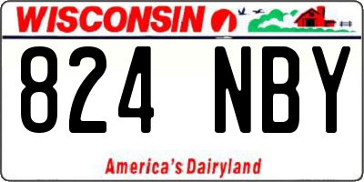 WI license plate 824NBY