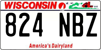 WI license plate 824NBZ