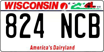 WI license plate 824NCB