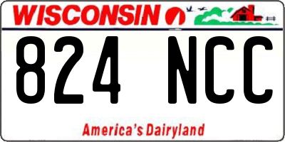 WI license plate 824NCC