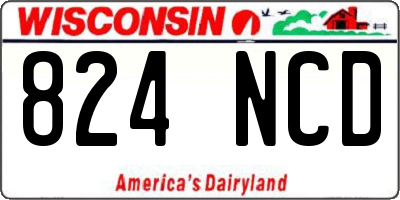 WI license plate 824NCD