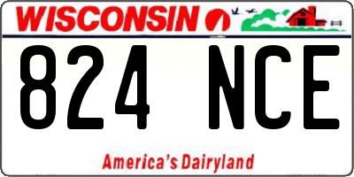 WI license plate 824NCE