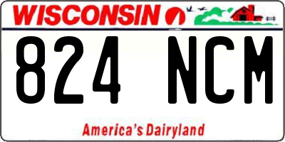 WI license plate 824NCM