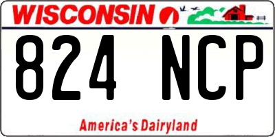 WI license plate 824NCP