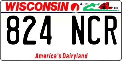 WI license plate 824NCR