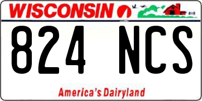 WI license plate 824NCS