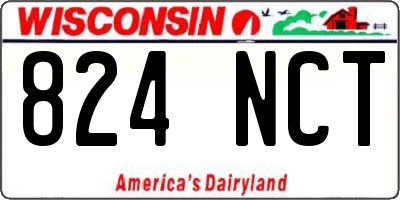 WI license plate 824NCT