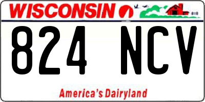 WI license plate 824NCV
