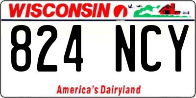 WI license plate 824NCY