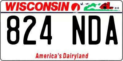 WI license plate 824NDA