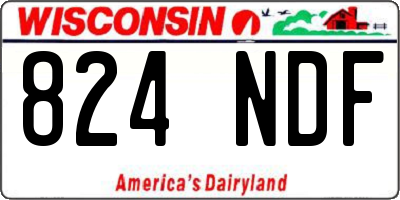 WI license plate 824NDF