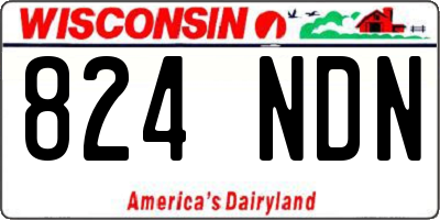 WI license plate 824NDN
