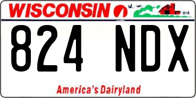WI license plate 824NDX