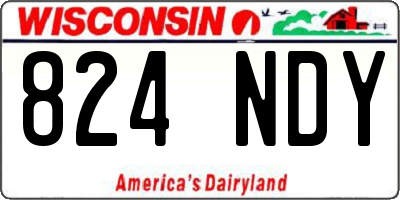 WI license plate 824NDY