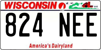 WI license plate 824NEE