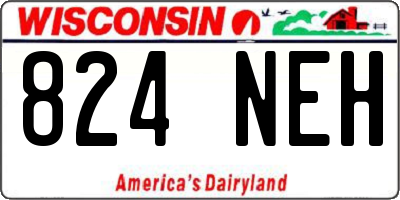 WI license plate 824NEH