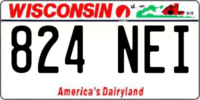 WI license plate 824NEI