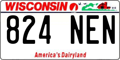 WI license plate 824NEN