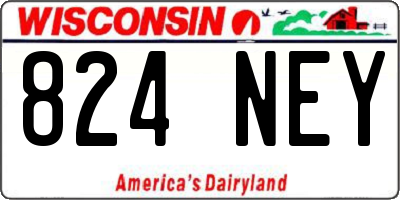WI license plate 824NEY
