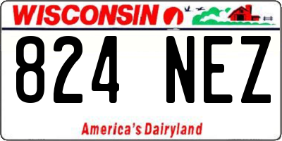 WI license plate 824NEZ
