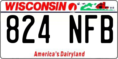 WI license plate 824NFB