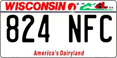 WI license plate 824NFC
