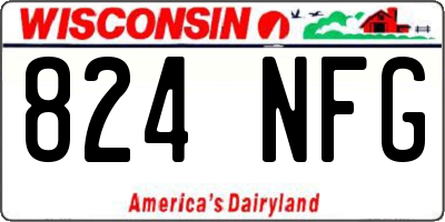 WI license plate 824NFG