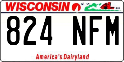 WI license plate 824NFM