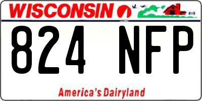 WI license plate 824NFP