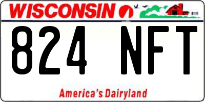 WI license plate 824NFT