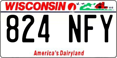 WI license plate 824NFY