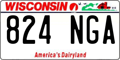 WI license plate 824NGA