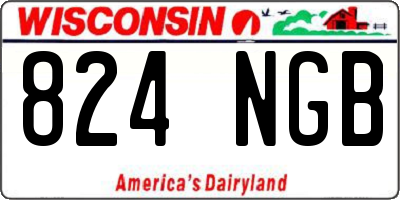WI license plate 824NGB