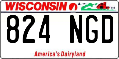 WI license plate 824NGD