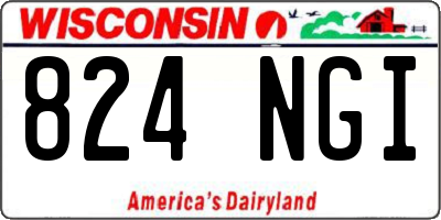 WI license plate 824NGI