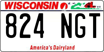 WI license plate 824NGT