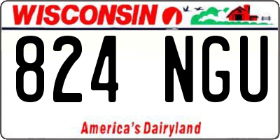 WI license plate 824NGU