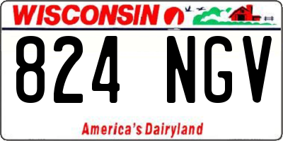 WI license plate 824NGV