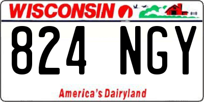 WI license plate 824NGY