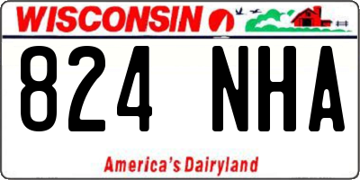 WI license plate 824NHA