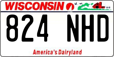 WI license plate 824NHD