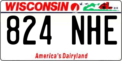 WI license plate 824NHE