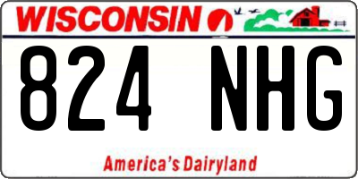 WI license plate 824NHG