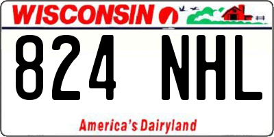 WI license plate 824NHL