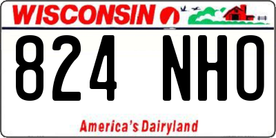 WI license plate 824NHO