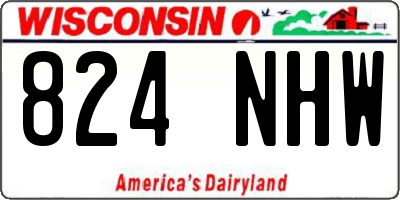 WI license plate 824NHW