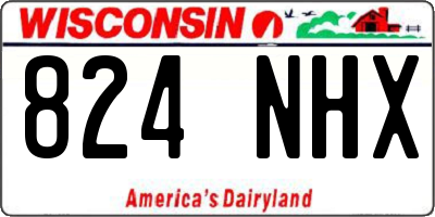 WI license plate 824NHX