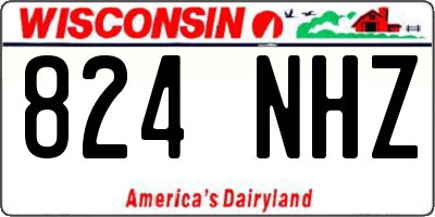 WI license plate 824NHZ